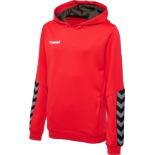 hummel Sportowa bluza z kapturem hmlAUTHENTIC Poly Hoodie (dzianina poliestrowa) z kapturem czerwony dziecięcy