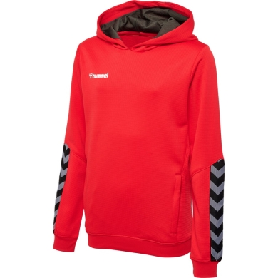 hummel Sportowa bluza z kapturem hmlAUTHENTIC Poly Hoodie (dzianina poliestrowa) z kapturem czerwony dziecięcy