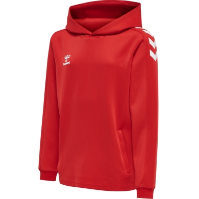 hummel Sportowa bluza z kapturem hmlCORE XK Poly Sweat Hoodie (materiał poliestrowy) z kapturem czerwony dziecięcy