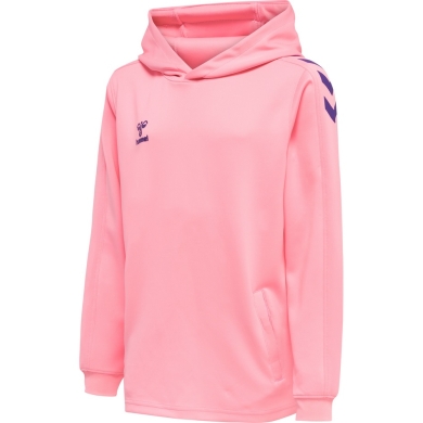 hummel Sportowa bluza z kapturem hmlCORE XK Poly Sweat Hoodie (materiał poliestrowy) z kapturem różowy dziecięcy