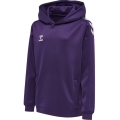 hummel Sportowa bluza z kapturem hmlCORE XK Poly Sweat Hoodie (materiał poliestrowy) z kapturem fioletowy/biały dziecięcy