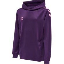 hummel Sportowa bluza z kapturem hmlCORE XK Poly Sweat Hoodie (materiał poliestrowy) z kapturem fioletowa dziecięca