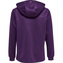 hummel Sportowa bluza z kapturem hmlCORE XK Poly Sweat Hoodie (materiał poliestrowy) z kapturem fioletowa dziecięca