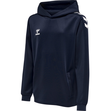 hummel Sportowa bluza z kapturem hmlCORE XK Poly Sweat Hoodie (materiał poliestrowy) z kapturem granatowy dziecięcy