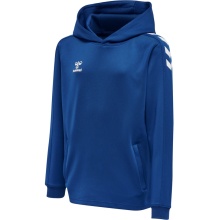 hummel Sportowa bluza z kapturem hmlCORE XK Poly Sweat Hoodie (materiał poliestrowy) z kapturem granatowy dziecięcy