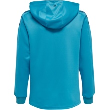 hummel Sportowa bluza z kapturem hmlCORE XK Poly Sweat Hoodie (materiał poliestrowy) z kapturem niebieska dziecięca