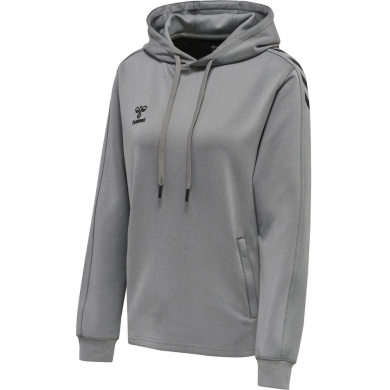 hummel Sportowa bluza z kapturem hmlCORE XK Poly Sweat Hoodie (materiał poliestrowy) z kapturem szara Damska