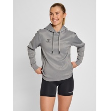 hummel Sportowa bluza z kapturem hmlCORE XK Poly Sweat Hoodie (materiał poliestrowy) z kapturem szara Damska