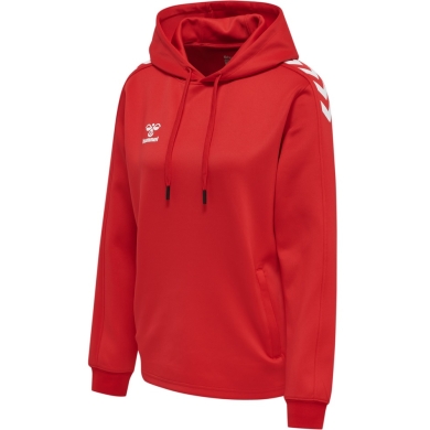 hummel Sportowa bluza z kapturem hmlCORE XK Poly Sweat Hoodie (materiał polarowy) z kapturem czerwony Damska