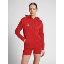 hummel Sportowa bluza z kapturem hmlCORE XK Poly Sweat Hoodie (materiał polarowy) z kapturem czerwony Damska