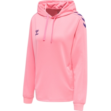 hummel Sportowa bluza z kapturem hmlCORE XK Poly Sweat Hoodie (materiał poliestrowy) z kapturem różowa damska