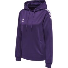 hummel Sportowa bluza z kapturem hmlCORE XK Poly Sweat Hoodie (materiał poliestrowy) z kapturem fioletowa/biała damska