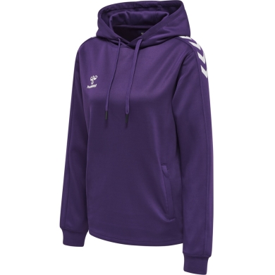 hummel Sportowa bluza z kapturem hmlCORE XK Poly Sweat Hoodie (materiał poliestrowy) z kapturem fioletowa/biała damska