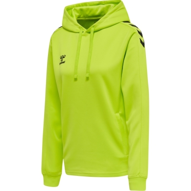 hummel Sportowa bluza z kapturem hmlCORE XK Poly Sweat Hoodie (materiał poliestrowy) z kapturem limonkowa dla kobiet