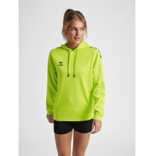 hummel Sportowa bluza z kapturem hmlCORE XK Poly Sweat Hoodie (materiał poliestrowy) z kapturem limonkowa dla kobiet