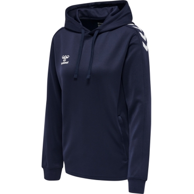 hummel Sportowa bluza z kapturem hmlCORE XK Poly Sweat Hoodie (materiał poliestrowy) z kapturem granatowa damska