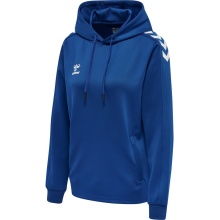 hummel Sportowa bluza z kapturem hmlCORE XK Poly Sweat Hoodie (materiał poliestrowy) z kapturem granatowa damska