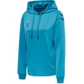 hummel Sportowa bluza z kapturem hmlCORE XK Poly Sweat Hoodie (materiał poliestrowy) z kapturem niebieska damska