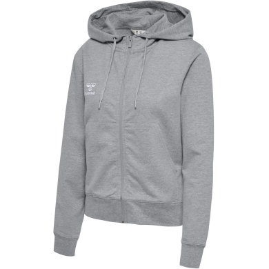 hummel Bluza z kapturem hmlGO 2.0 Full-Zip Hoodie (miękki materiał dresowy) szary Damski