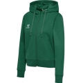 hummel Bluza z kapturem hmlGO 2.0 Full-Zip Hoodie (miękka tkanina dresowa) ciemnozielona Damska