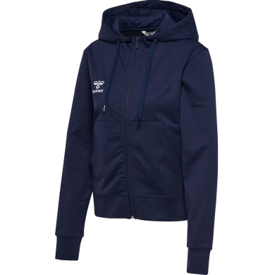 hummel Bluza z kapturem hmlGO 2.0 Full-Zip Hoodie (miękka dzianina) granatowa Damska