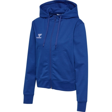 hummel Bluza z kapturem hmlGO 2.0 Full-Zip Hoodie (miękki materiał dresowy) granatowy Damski