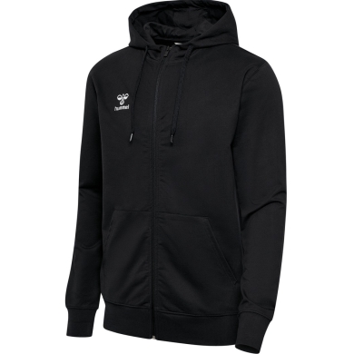 hummel Bluza z kapturem hmlGO 2.0 Full-Zip Hoodie (miękki materiał dresowy) czarny mężczyźni