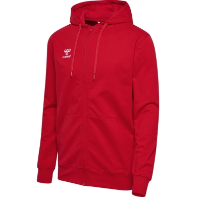 hummel Bluza z kapturem hmlGO 2.0 Full-Zip Hoodie (miękki materiał dresowy) czerwony Mężczyźni