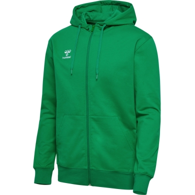 hummel Bluza z kapturem hmlGO 2.0 Full-Zip Hoodie (miękki materiał dresowy) zielony Mężczyźni