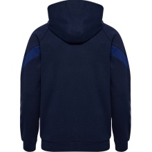 hummel Bluza z kapturem hmlTRAVEL Full-Zip Hoodie (miękki materiał dresowy) granatowy Mężczyźni