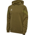 hummel Bluza z kapturem hmlTRAVEL Sweat Hoodie (miękki materiał dresowy) oliwkowy męski