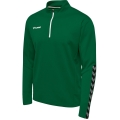 hummel Sportowa koszulka z długim rękawem hmlAUTHENTIC Half-Zip Sweatshirt (z dzianiny poliestrowej) ciemnozielona Męska