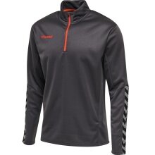 hummel Sportowa koszulka z długim rękawem hmlAUTHENTIC Half-Zip Sweatshirt (z dzianiny poliestrowej) asfaltowa szarość dziecięca