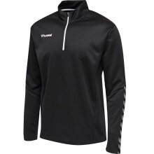 hummel Sportowa koszulka z długim rękawem hmlAUTHENTIC Half-Zip Sweatshirt (z dzianiny poliestrowej) czarna/biała dziecięca