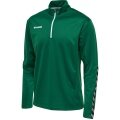 hummel Sportowa koszulka z długim rękawem hmlAUTHENTIC Half-Zip Sweatshirt (z dzianiny poliestrowej) ciemnozielona dziecięca