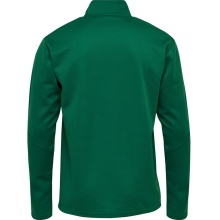 hummel Sportowa koszulka z długim rękawem hmlAUTHENTIC Half-Zip Sweatshirt (z dzianiny poliestrowej) ciemnozielona dziecięca