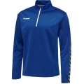 hummel Sportowa koszulka z długim rękawem hmlAUTHENTIC Half-Zip Sweatshirt (z dzianiny poliestrowej) ciemnoniebieska dziecięca