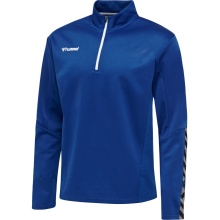 hummel Sportowa koszulka z długim rękawem hmlAUTHENTIC Half-Zip Sweatshirt (z dzianiny poliestrowej) ciemnoniebieska dziecięca