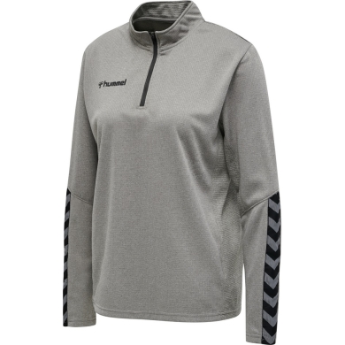 hummel Sportowa koszulka z długim rękawem hmlAUTHENTIC Half-Zip Sweatshirt (z dzianiny poliestrowej) szara Damska