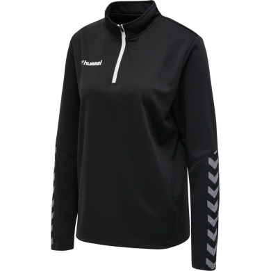 hummel Sportowa bluzka z długim rękawem hmlAUTHENTIC Half-Zip (z dzianiny poliestrowej) czarna/biała dla kobiet