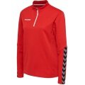 hummel Sportowa koszulka z długim rękawem hmlAUTHENTIC Half-Zip Sweatshirt (z dzianiny poliestrowej) czerwona Damska