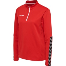 hummel Sportowa koszulka z długim rękawem hmlAUTHENTIC Half-Zip Sweatshirt (z dzianiny poliestrowej) czerwona Damska