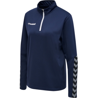 hummel Sportowa bluzka z długim rękawem hmlAUTHENTIC Half-Zip (z dzianiny poliestrowej) granatowa Damska