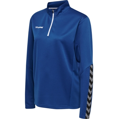 hummel Sportowa koszulka z długim rękawem hmlAUTHENTIC Half-Zip Sweatshirt (z dzianiny poliestrowej) granatowa Damska