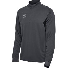 hummel Sportowa koszulka z długim rękawem hmlAUTHENTIC Half-Zip Sweat (100 % poliester) asfaltowy szary mężczyźni