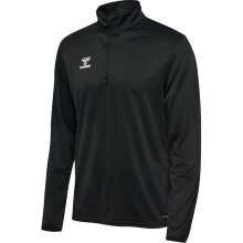 hummel Sportowa koszulka z długim rękawem hmlESSENTIAL Half-Zip (przyjemne uczucie noszenia) czarna Męska