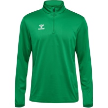 hummel Sportowa koszulka z długim rękawem hmlESSENTIAL Half-Zip (przyjemne uczucie noszenia) zielona męska