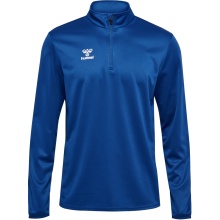 hummel Sportowa koszulka z długim rękawem hmlESSENTIAL Half-Zip (przyjemne uczucie noszenia) granatowa Męska