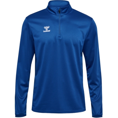 hummel Sportowa koszulka z długim rękawem hmlESSENTIAL Half-Zip (przyjemne uczucie noszenia) granatowa Męska