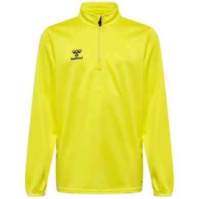 hummel Sportowa koszulka z długim rękawem hmlESSENTIAL Half-Zip (przyjemne uczucie noszenia) żółta dziecięca